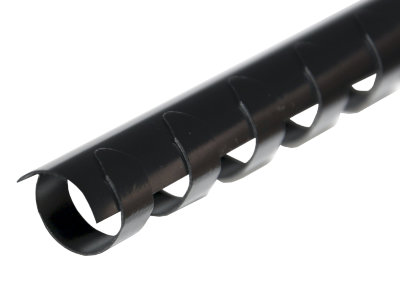 Пластиковые пружины для переплета  (6 мм/25) черные (100 шт в пач)