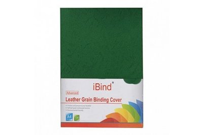 Обложка картон кожа iBind А4/100/230г  зеленая  (LG-09)