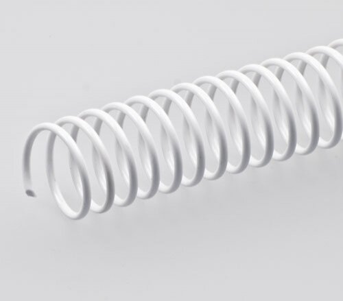 Пластиковые спирали для переплета Coil51L  (8 мм/45) белые (100 шт в пач) 