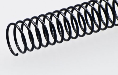Пластиковые спирали для переплета Coil51L (16 мм/145) черные (100 шт в пач)
