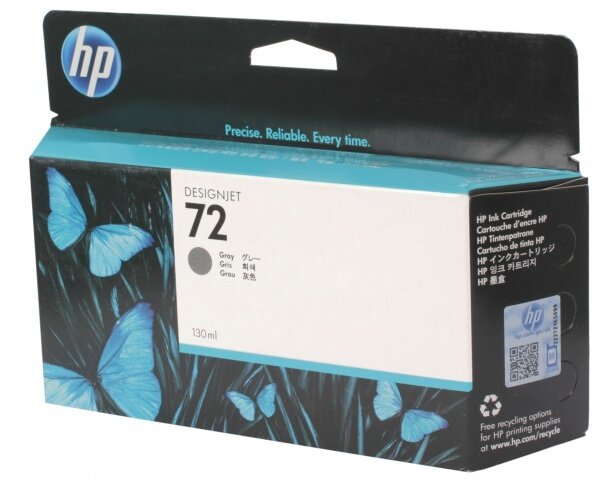 Картридж HP C9374A Gray Ink Cartridge Vivera №72 for DesignJet T1100/