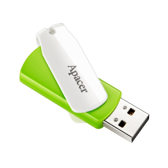 USB Флеш 32GB  2.0 Apacer, AH335, AP32GAH335G-1, Зеленый